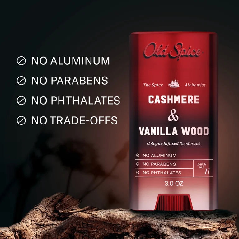 Old Spice Men's Deodorant Spice Alchemist Collection Cashmere & Vanilla, 3 oz.