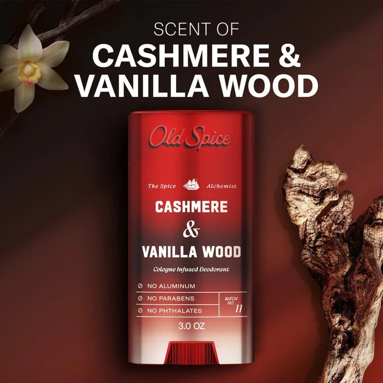 Old Spice Men's Deodorant Spice Alchemist Collection Cashmere & Vanilla, 3 oz.