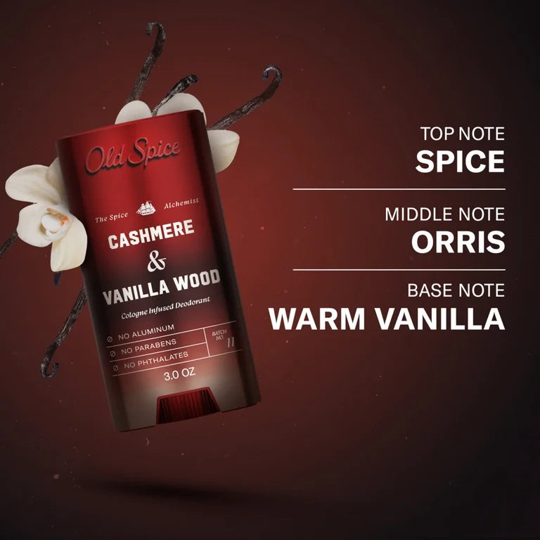 Old Spice Men's Deodorant Spice Alchemist Collection Cashmere & Vanilla, 3 oz.