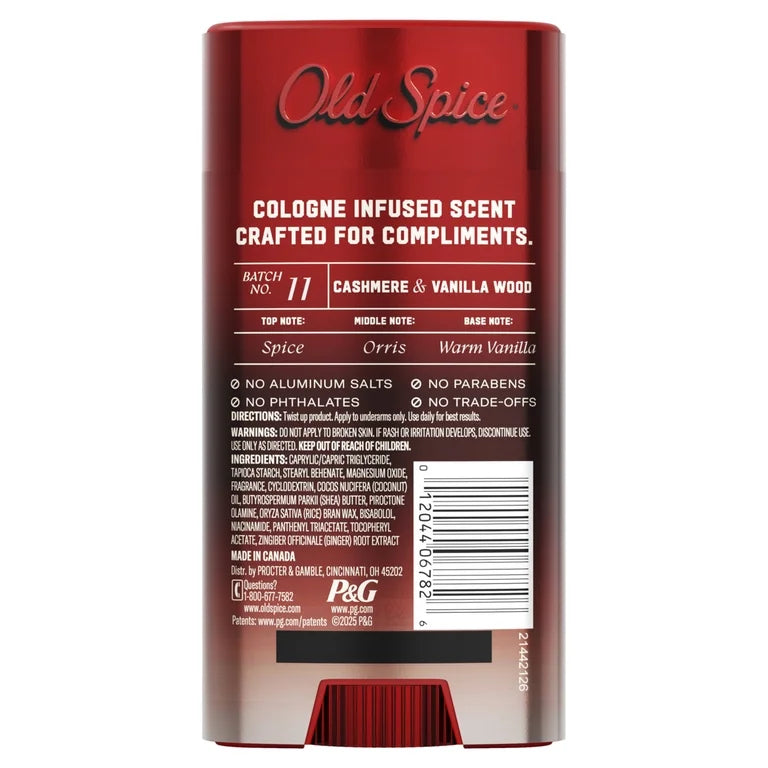 Old Spice Men's Deodorant Spice Alchemist Collection Cashmere & Vanilla, 3 oz.