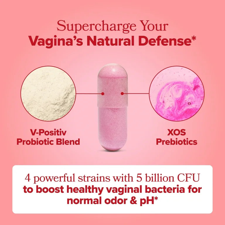 O Positiv URO Vaginal Probiotic Capsules for pH Balance, Vaginal Odor, and Vaginal Health Support, 60 Count