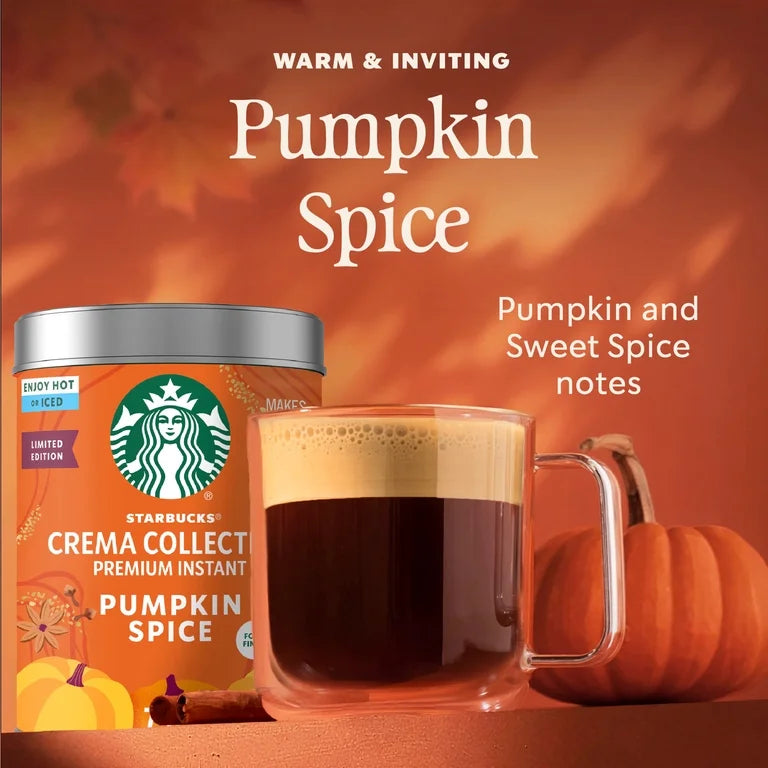 Starbucks Pumpkin Spice Flavored Instant Coffee, Coffee Powder 7.12 oz