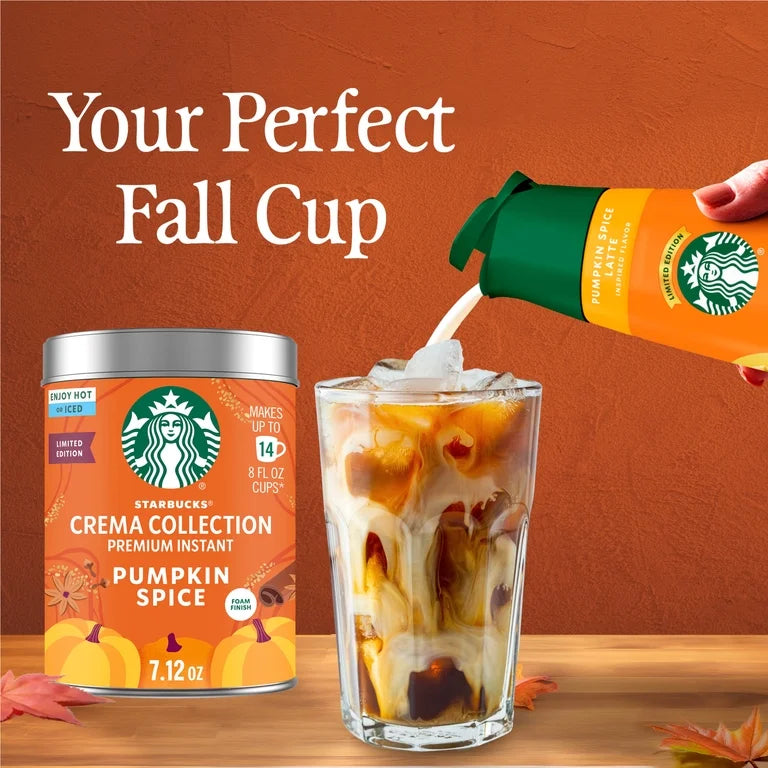 Starbucks Pumpkin Spice Flavored Instant Coffee, Coffee Powder 7.12 oz