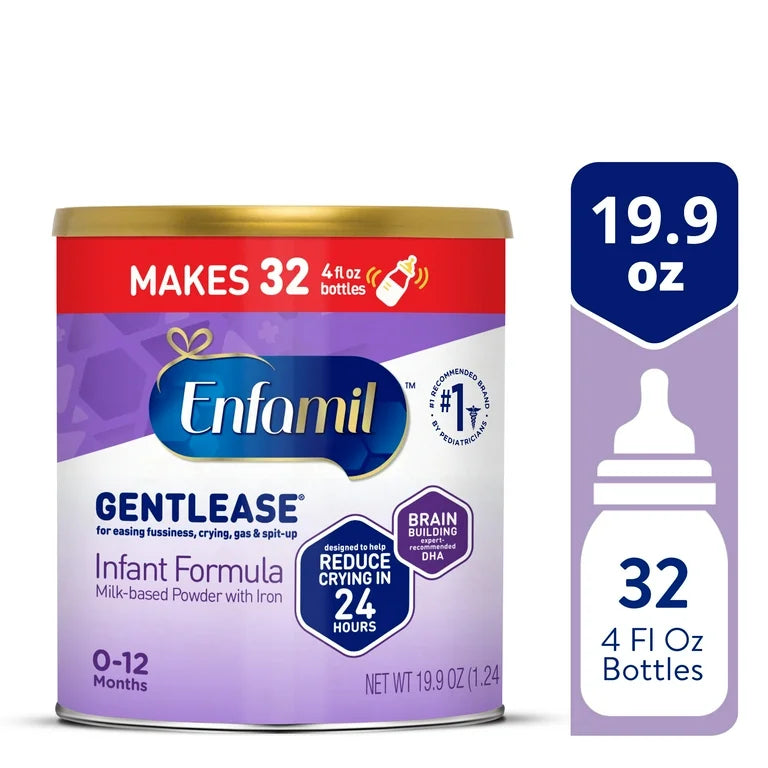 Enfamil Gentlease Easy to Digest Baby Formula for Easing Fussiness, Gas, Spit-up, 19.9 Oz Can