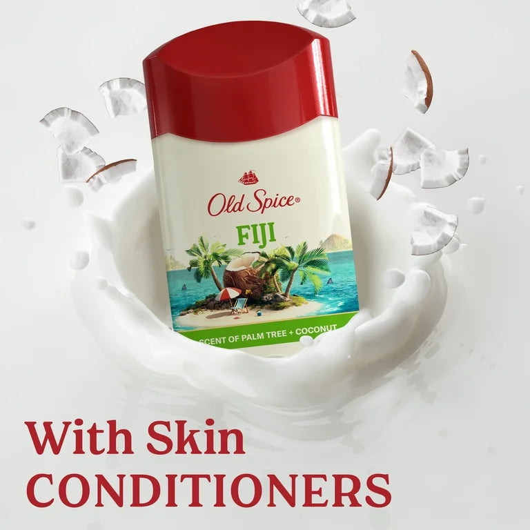Old Spice Deodorant for Men, Invisible Solid, Antiperspirant Deodorant Stick, Fiji, 2.6 oz