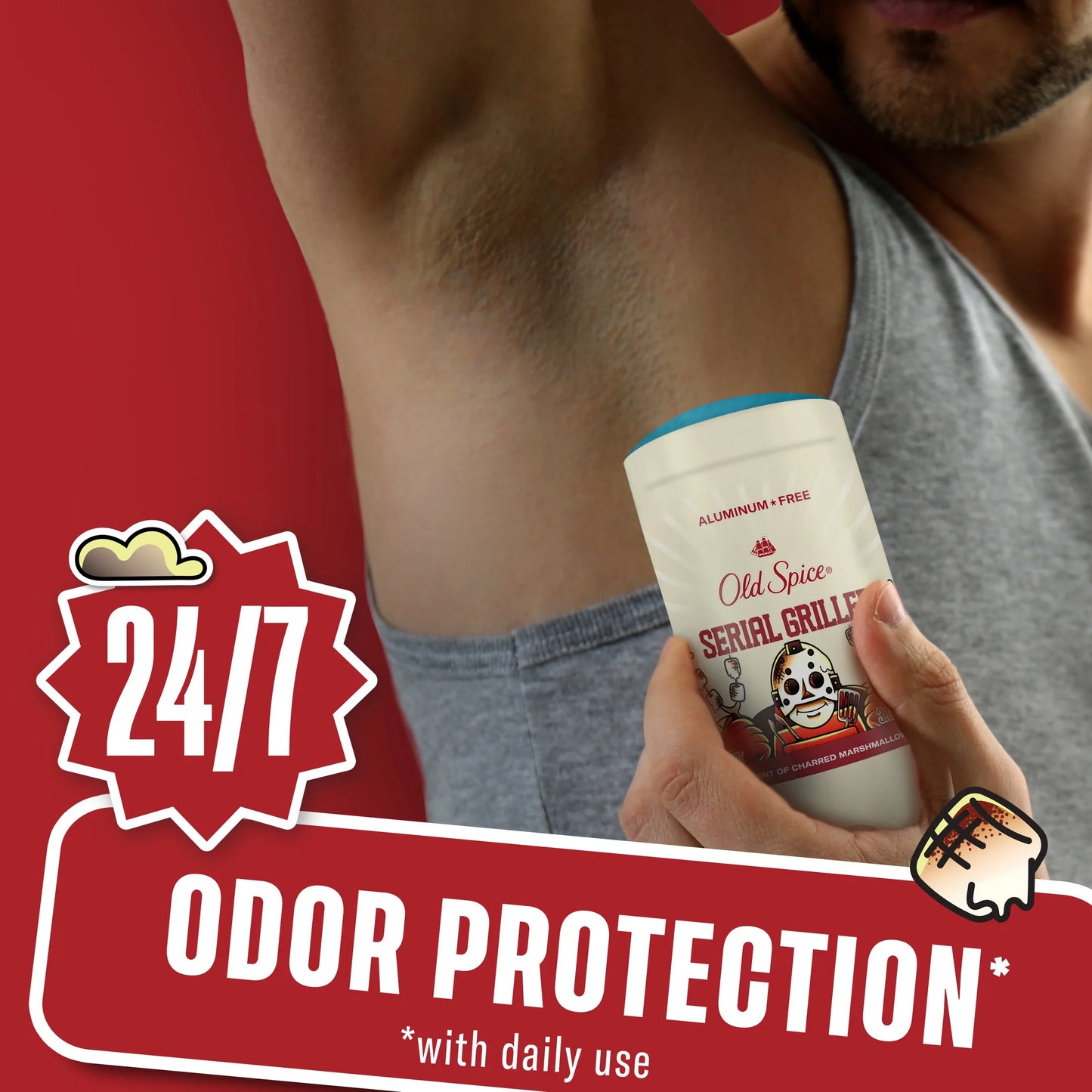 Old Spice Men's Deodorant, Serial Griller, Aluminum Free, 3oz