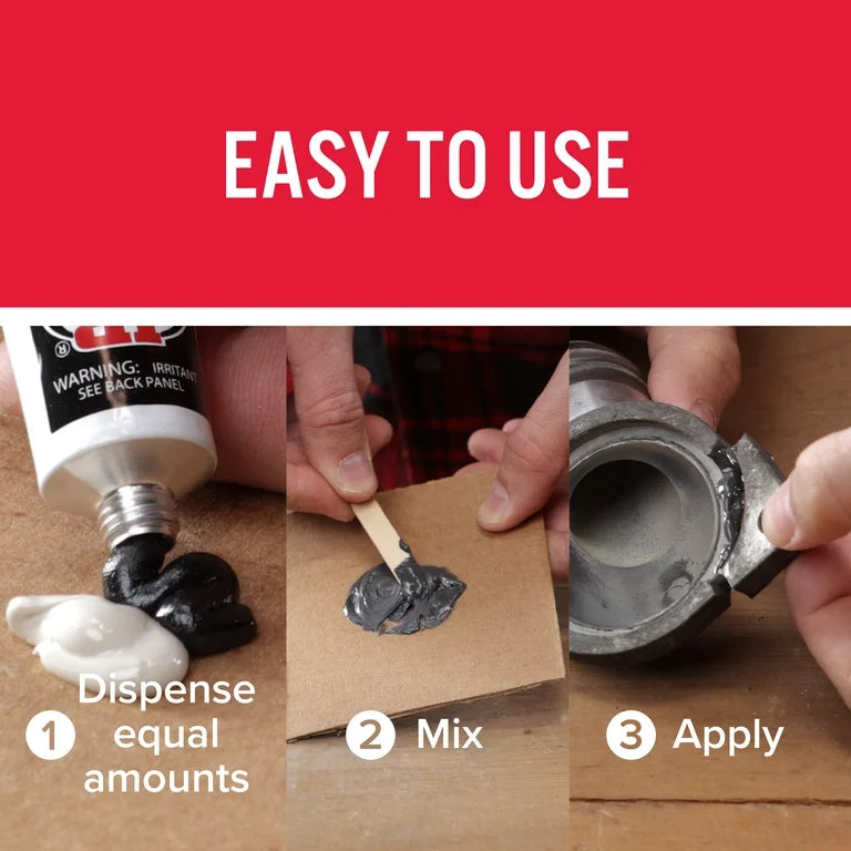 J-B Weld Professional Size Steel Reinforced Epoxy Dark Grey - Hardener and Steel pack - 10 oz