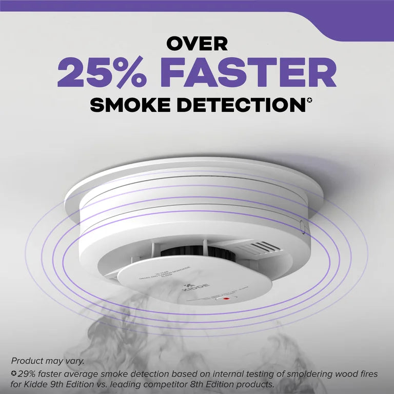 Kidde Hardwired Combination Smoke & Carbon Monoxide Detector, AA Battery Backup, 5-inch