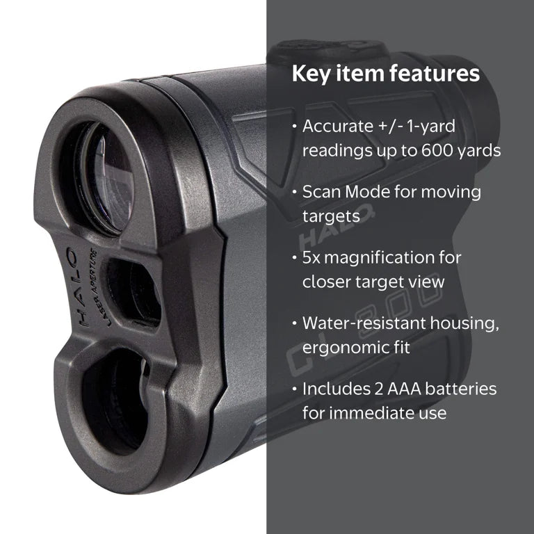 Halo CL300 Rangefinder, 300 Yard Range, 5X Magnification, Batteries Included