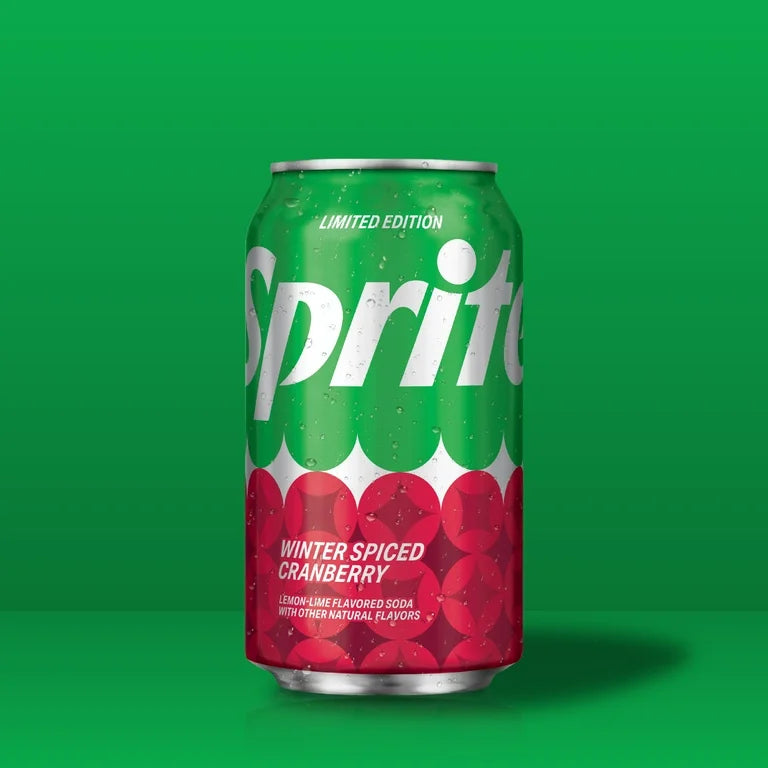 Sprite Winter Spiced Cranberry Soda Pop, 12 fl oz