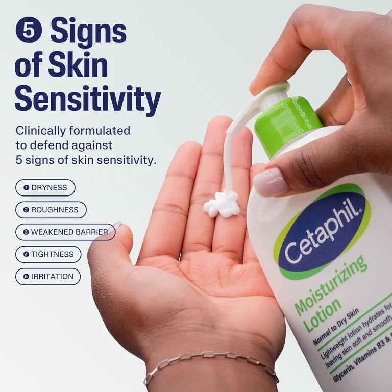 Cetaphil Moisturizing Face and Body Lotion for Normal to Dry Skin, Hydrating Fragrance Free, 16 fl oz