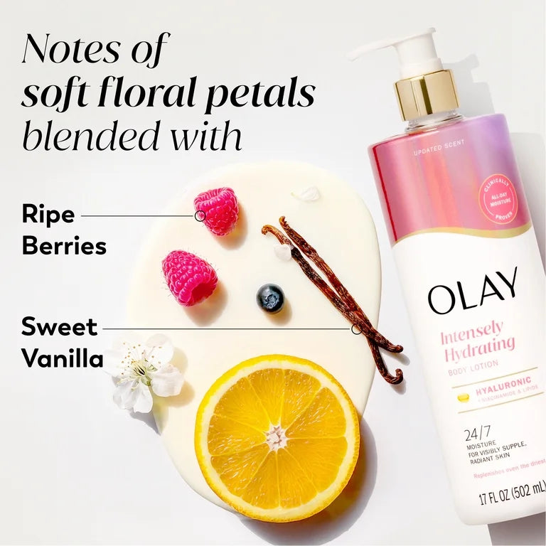 Olay Body Lotion, Nourishing & Hydrating with Hyaluronic Acid, 17 fl oz
