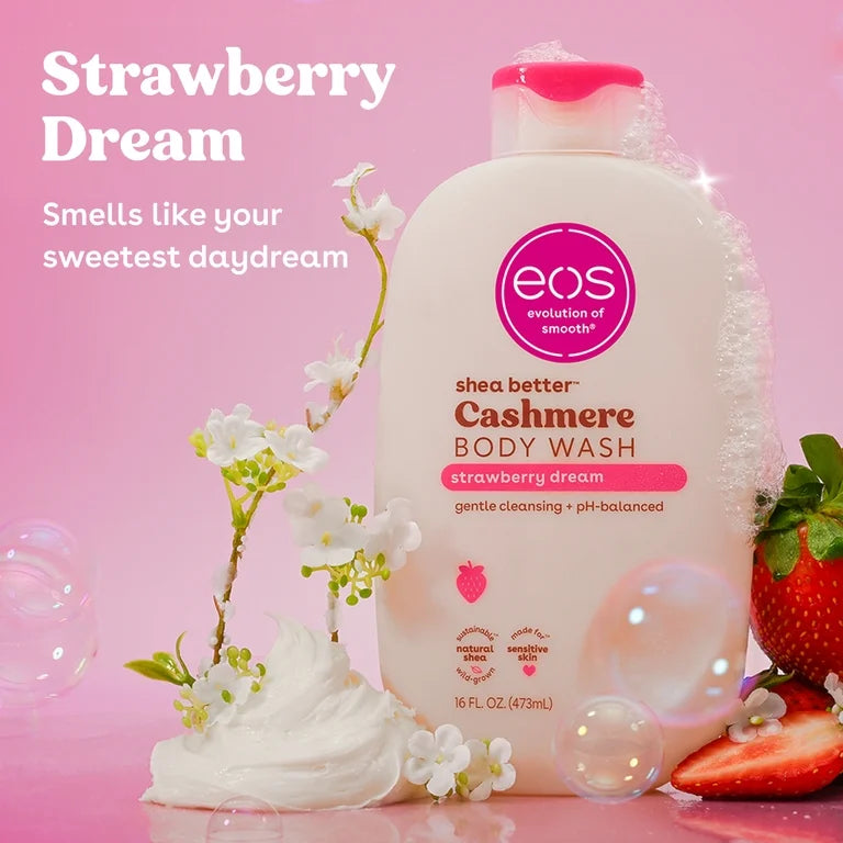 eos Shea Better Cashmere Body Wash - Strawberry Dream - 16 fl oz