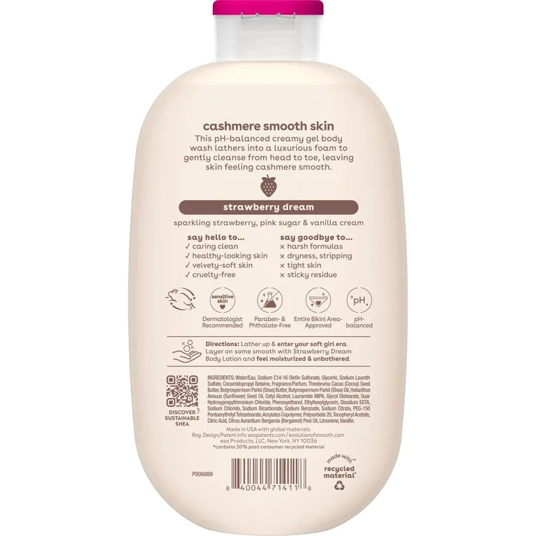 eos Shea Better Cashmere Body Wash - Strawberry Dream - 16 fl oz
