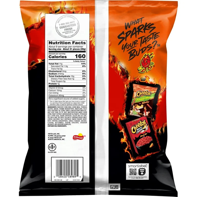 Cheetos Crunchy Cheese Flamin' Hot Flavored Snacks, 8.5 oz