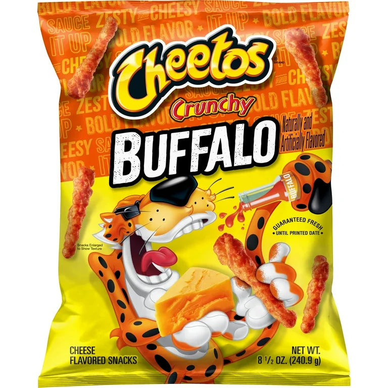 Cheetos Crunchy Buffalo Flavored Snacks, 8.5 oz Bag