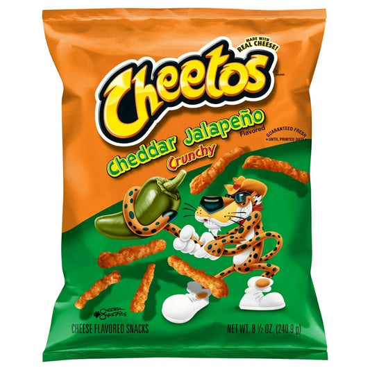 Cheetos Crunchy Cheddar Jalapeno Cheese Chips, 8.5oz Bag