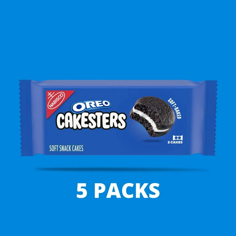 OREO Cakesters Soft Snack Cakes, 5 - 2.02 oz Snack Packs