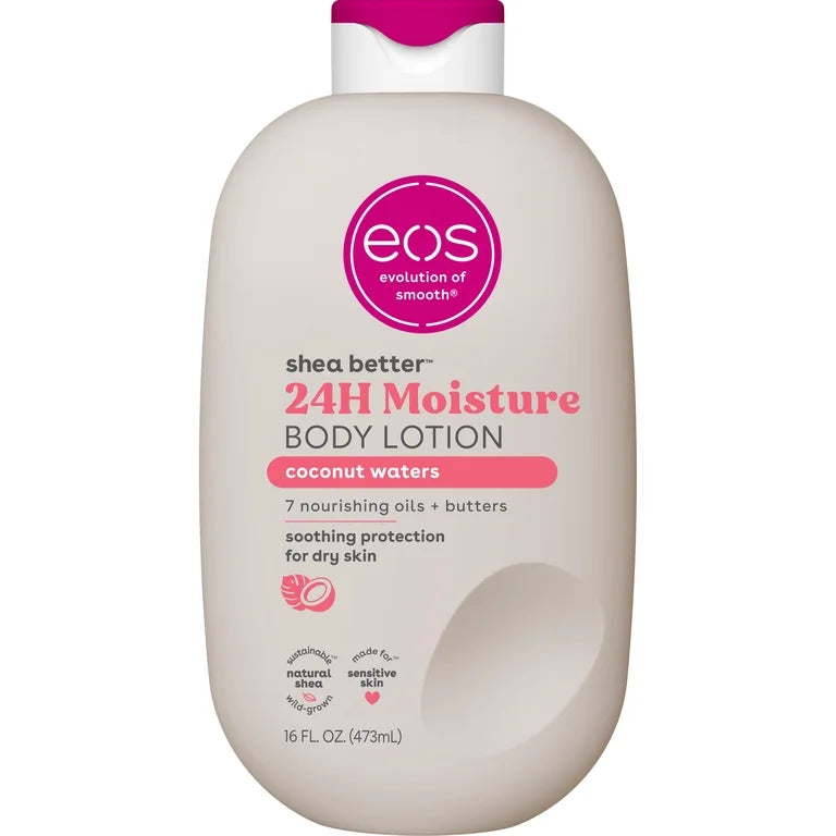 eos Shea Better Body Lotion- Fresh & Cozy, 24H Moisture for Dry Skin, 16 fl oz