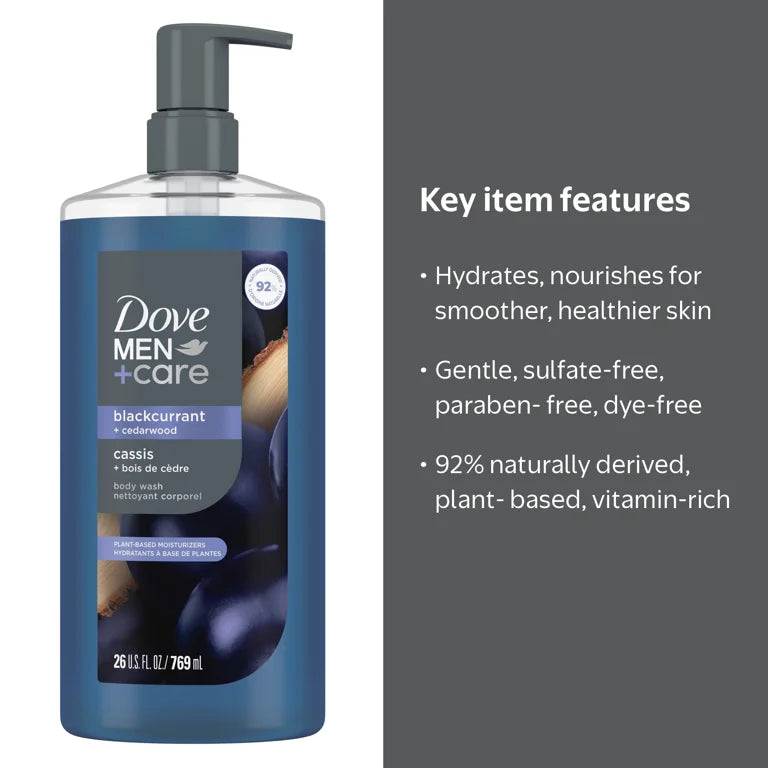 Body Wash Blackcurrant Dermatologist Body Wash For Men Sulfate Free, Paraben Free, & Dye Free, 26 fl oz