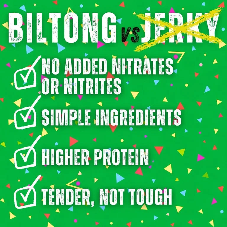 The Bearded Butchers Carne Asada Biltong, 3 oz – Air-Dried Beef Snack, High Protein, Zero Sugar, Gluten-Free, 48g of Protein per Pack