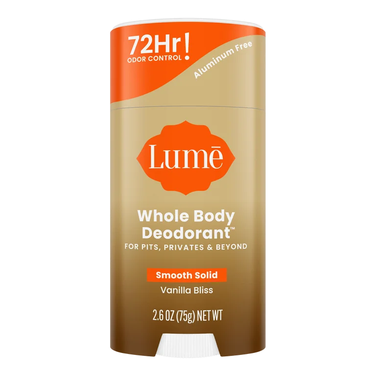 Lume Whole Body Aluminum Free Deodorant Stick, Vanilla Bliss, 2.6 oz