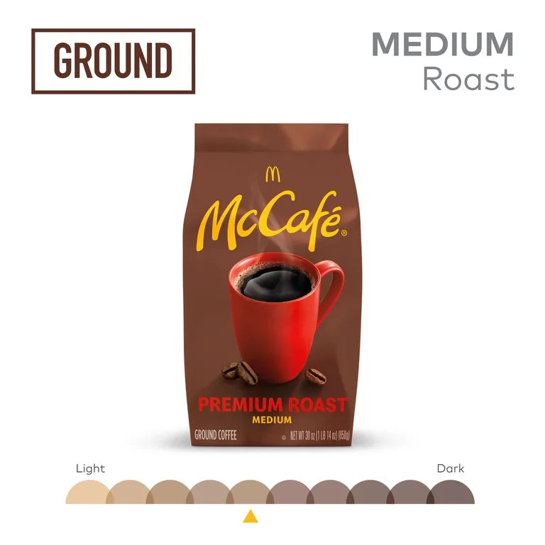 McCafe Premium Roast, Medium Roast, Ground Coffee, 30 oz