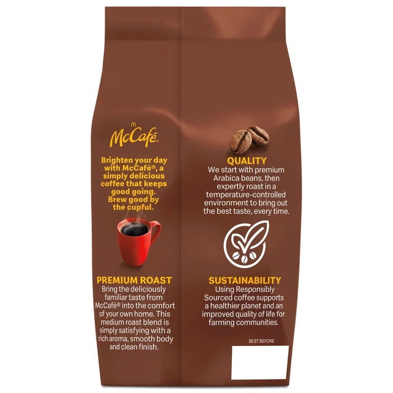McCafe Premium Roast, Medium Roast, Ground Coffee, 30 oz