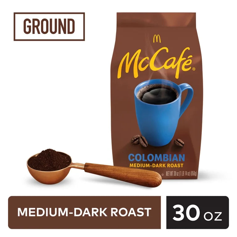 McCafe Colombian, Medium-Dark Roast, Ground Coffee, 30 oz