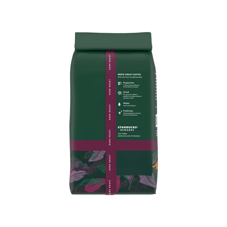 Starbucks Single-Origin Sumatra, Ground Coffee, Dark Roast Hot or Iced Coffee, 18 oz
