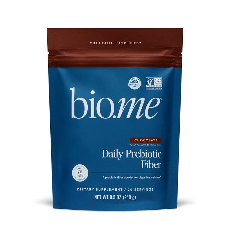 Bio.me Daily Prebiotic Fiber Supplement for Digestive Health, Chocolate – 20 Servings (8.5oz) of Fiber Powder