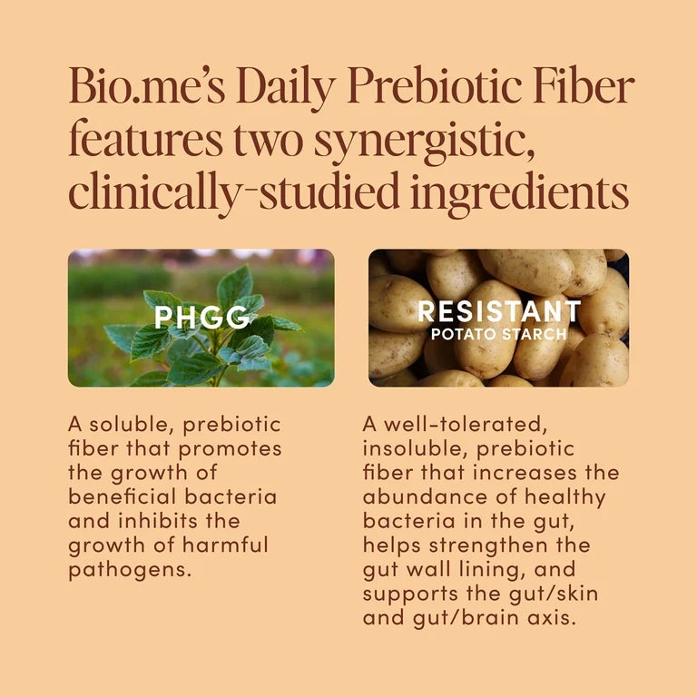 Bio.me Daily Prebiotic Fiber Supplement for Digestive Health, Chocolate – 20 Servings (8.5oz) of Fiber Powder