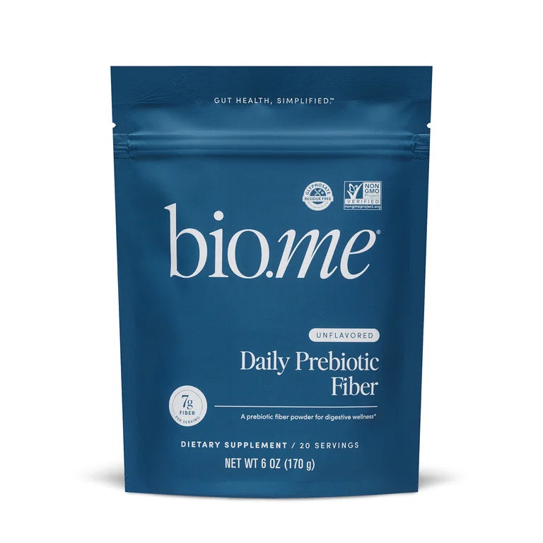 Bio.me Daily Prebiotic Fiber Supplement for Digestive Health, Unflavored – 20 Servings (6oz) of Fiber Powder
