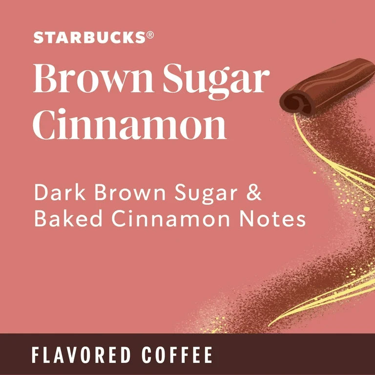 Starbucks Brown Sugar Cinnamon, Medium Roast Coffee, Keurig K-Cup Coffee Pods, 22 Count