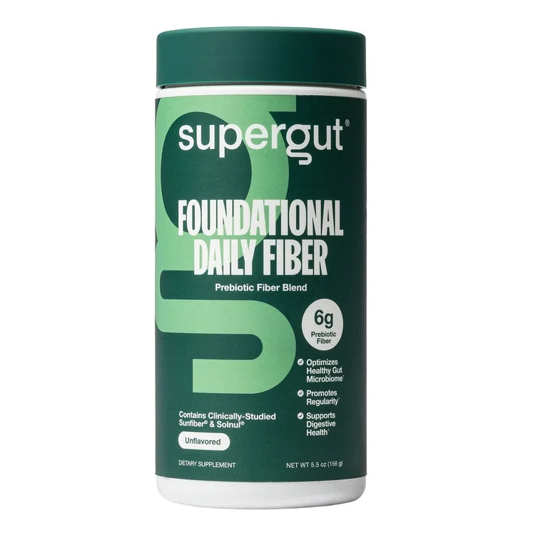 Supergut Foundational Daily Fiber Unflavored Prebiotic Fiber Blend for Gut & Digestive Health, 5.5 oz, 20 Servings