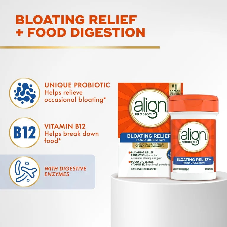 Align Probiotic, Bloating Relief + Digestion, Daily Probiotic Supplement, 28 Count