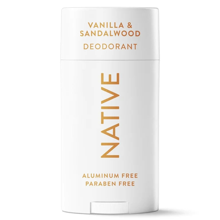 Native Deodorant, Aluminum Free, Vanilla & Sandalwood, for Women and Men, 2.65 oz