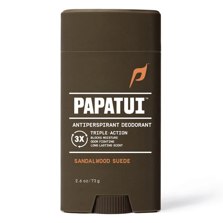 Papatui Triple Action Complex Men's 48-Hour Antiperspirant and Deodorant, Sandalwood Suede, 2.6 oz