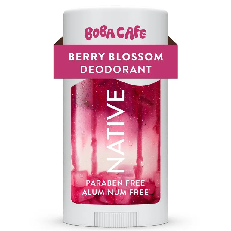 Native Deodorant, Aluminum Free, Limited Edition Berry Blossom Tea, for Women and Men, 2.65 oz