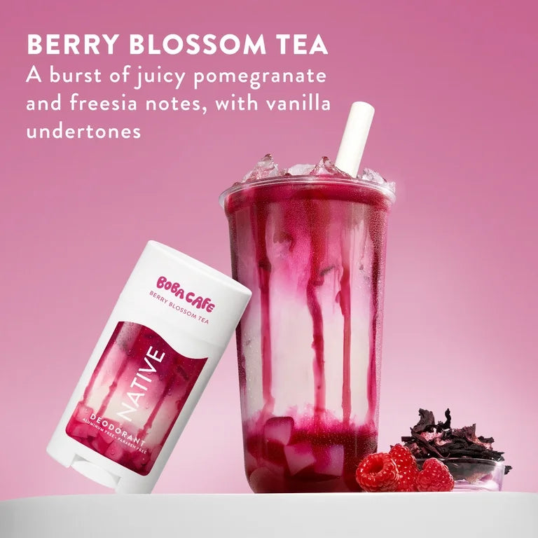 Native Deodorant, Aluminum Free, Limited Edition Berry Blossom Tea, for Women and Men, 2.65 oz