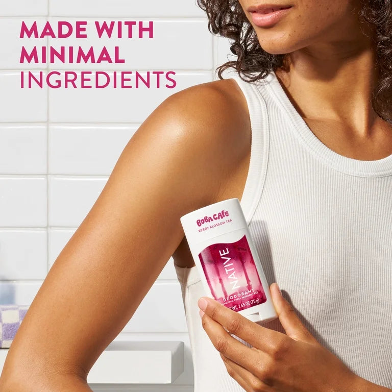 Native Deodorant, Aluminum Free, Limited Edition Berry Blossom Tea, for Women and Men, 2.65 oz