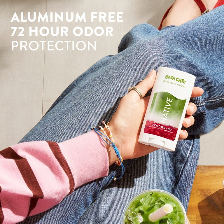 Native Deodorant, Aluminum Free, Limited Edition Strawberry Matcha, for Women and Men, 2.65 oz