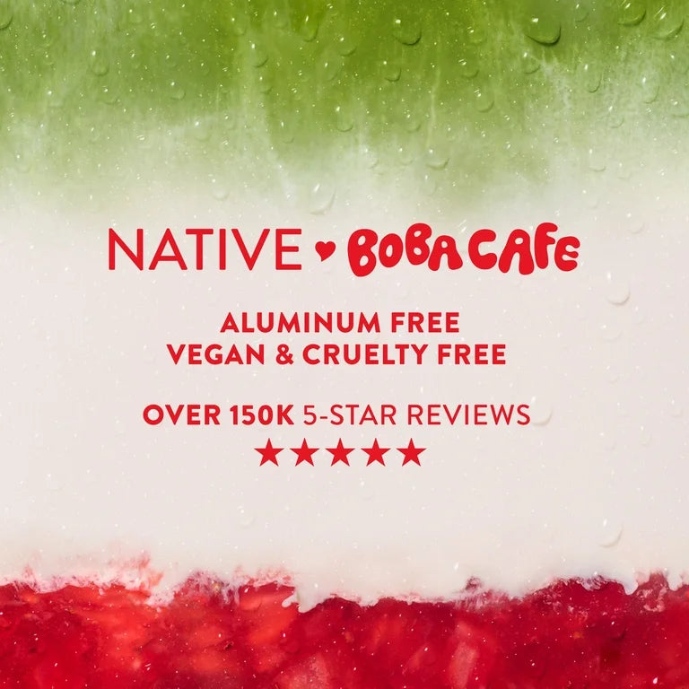 Native Deodorant, Aluminum Free, Limited Edition Strawberry Matcha, for Women and Men, 2.65 oz