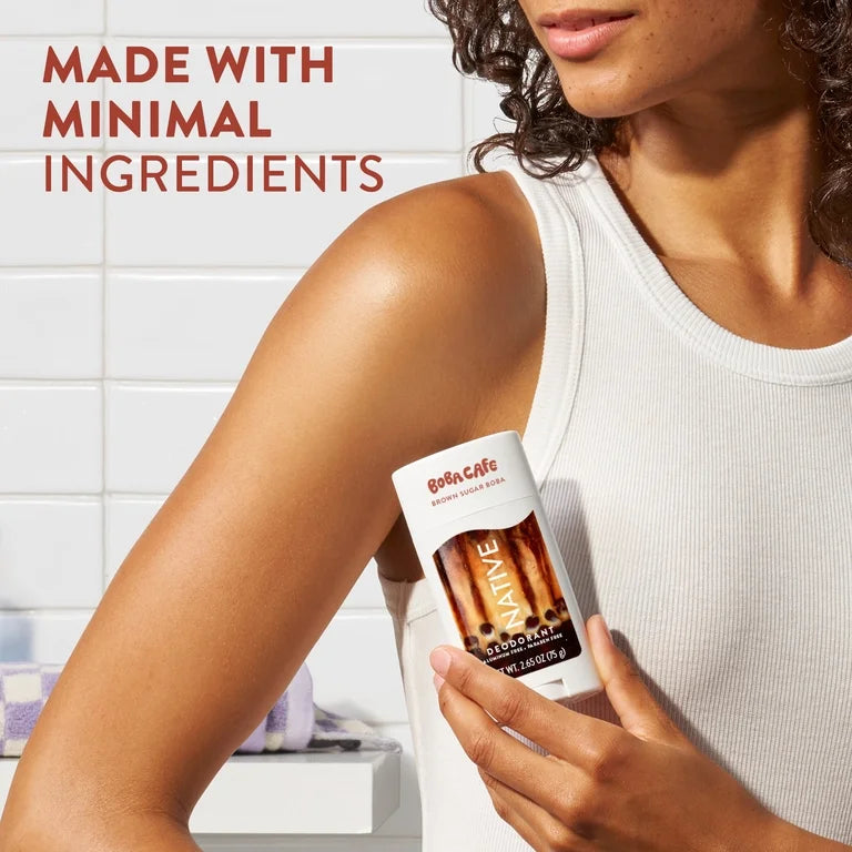 Native Deodorant, Aluminum Free, Limited Edition Brown Sugar Boba, for Women and Men, 2.65 oz