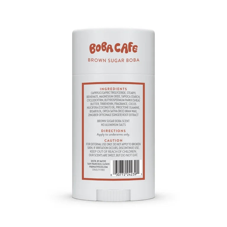 Native Deodorant, Aluminum Free, Limited Edition Brown Sugar Boba, for Women and Men, 2.65 oz