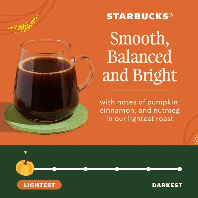 Starbucks Pumpkin Spice, Flavored Ground Coffee, 100% Arabica, Limited Edition, 17 oz