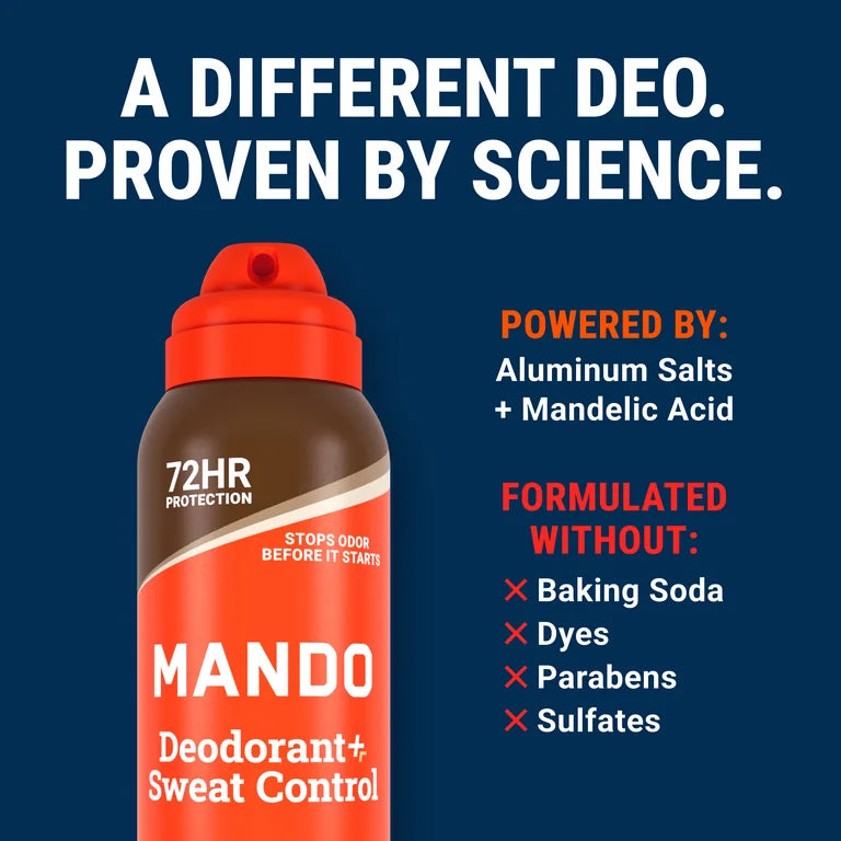 Mando Deodorant plus Extra Strength Sweat Control - Invisible Spray Antiperspirant - Cedar Grove - 4.3oz