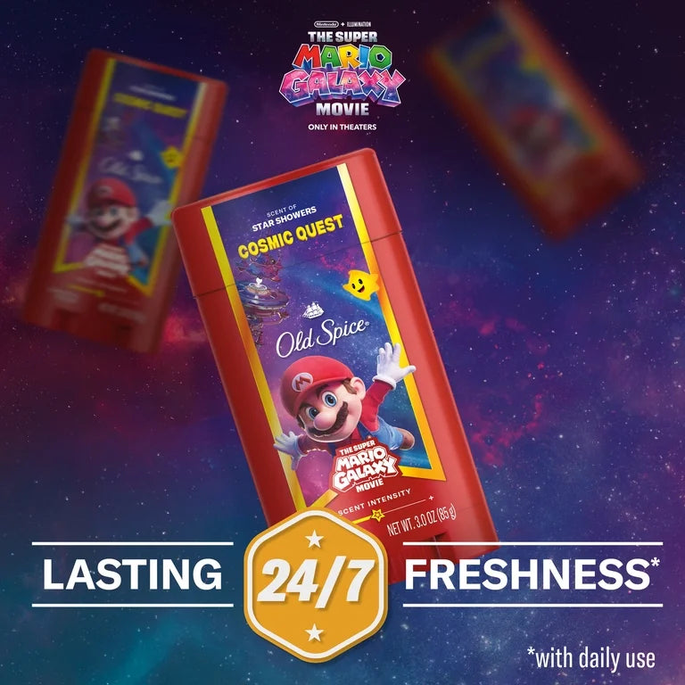 Old Spice Men's Deodorant, Cosmic Quest, Old Spice x The Super Mario Galaxy Movie, 3.0 oz