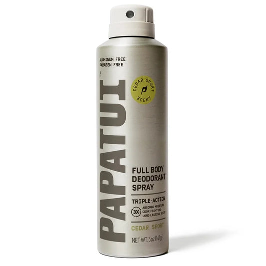 Papatui, Men's Deodorant Spray, Full Body, Cedar Sport, Long,Lasting Odor Protection, 5 oz, Aluminum-Free, Dermatologist-Tested