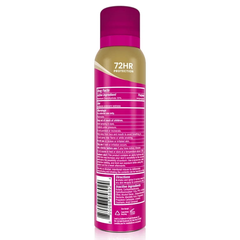 Lume Deodorant Plus Sweat Control - Invisible Spray - Clinical Strength Antiperspirant - Vanilla Bliss - 4.3oz